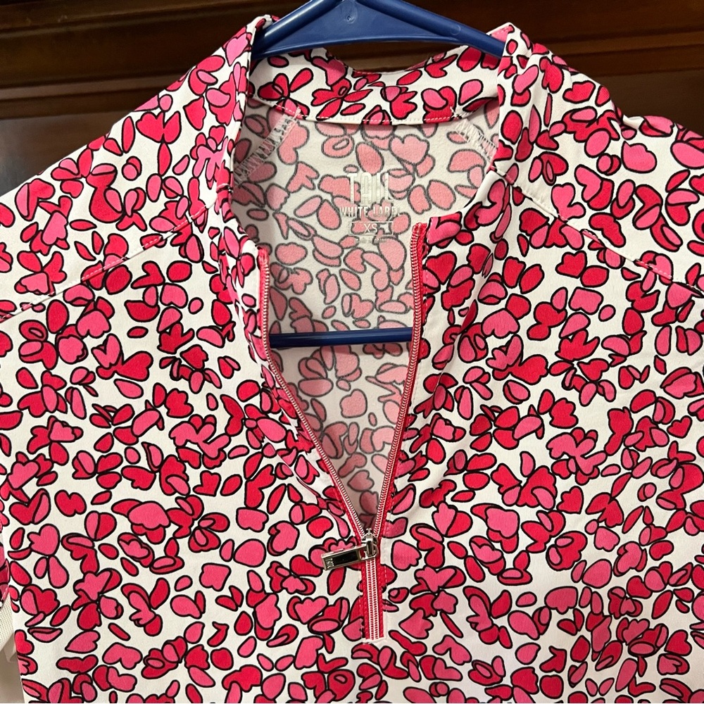 Tail White Label Hearts Pullover Pink and White Long Sleeve Top Size XS - Picture 3 of 12